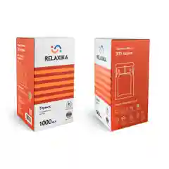 Серебряный термос для еды и супа с широким горлом Relaxika 1 литр в чехле, стальной, R301.1000.1P