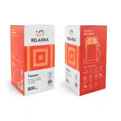 Серебряный термос универсальный для еды и напитков Relaxika 201 (0,8 литра), стальной, R201.800.1