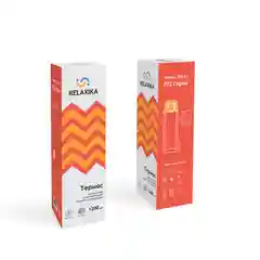 Серебряный термос Relaxika 102 (1,2 литра) в термочехле, стальной, R102.1200.1P
