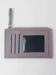 Фиолетовый картхолдер женский, экокожа