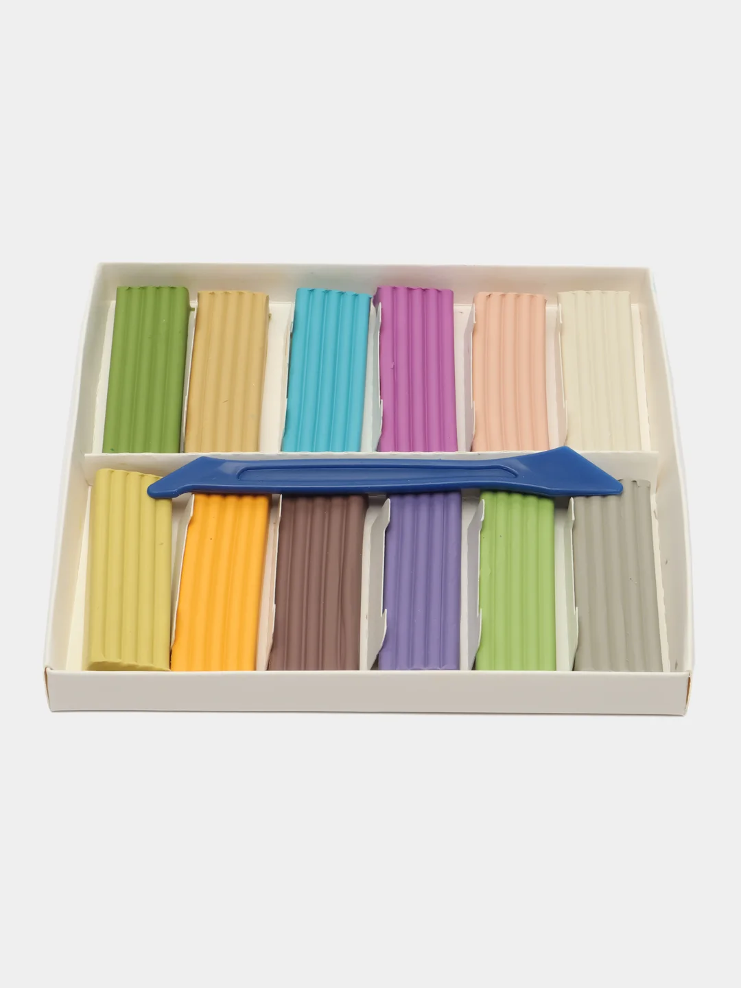 Пластилин Brauberg Kids, 106681, для лепки детский набор 12цв, пастель, в школу 180г, стек