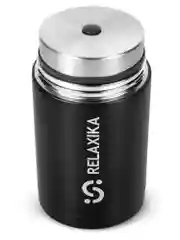 Черный термос для еды и супа с широким горлом Relaxika 1 литр, черный, R301.1000.2 Релаксика
