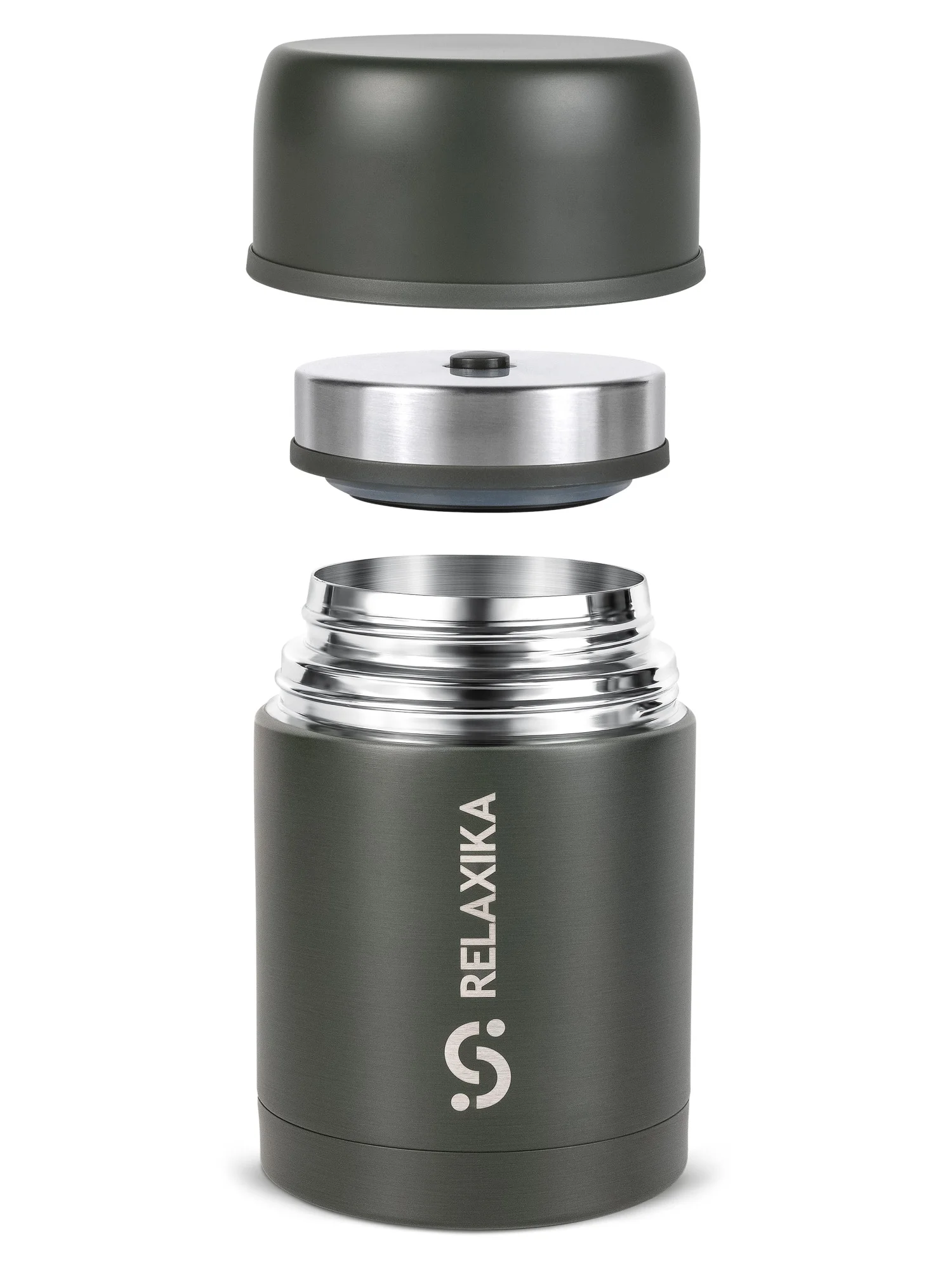 Хаки термос для еды и супа с широким горлом Relaxika 0,7 литра, хаки, R301.700.8 Релаксика