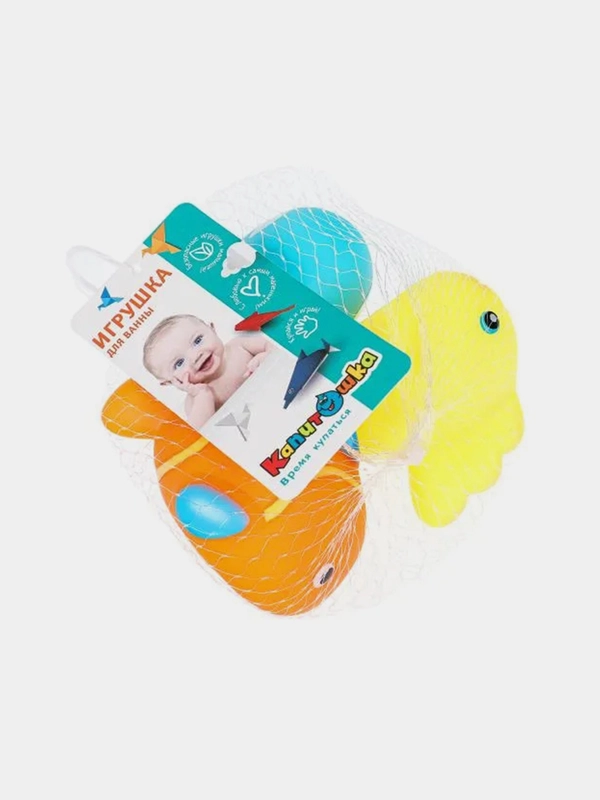 Игрушка для ванной Капитошка, рыбки, 3 штуки