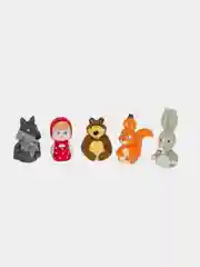Пальчиковый театр для ванны Капитошка "Маша и медведь", 5 игрушек