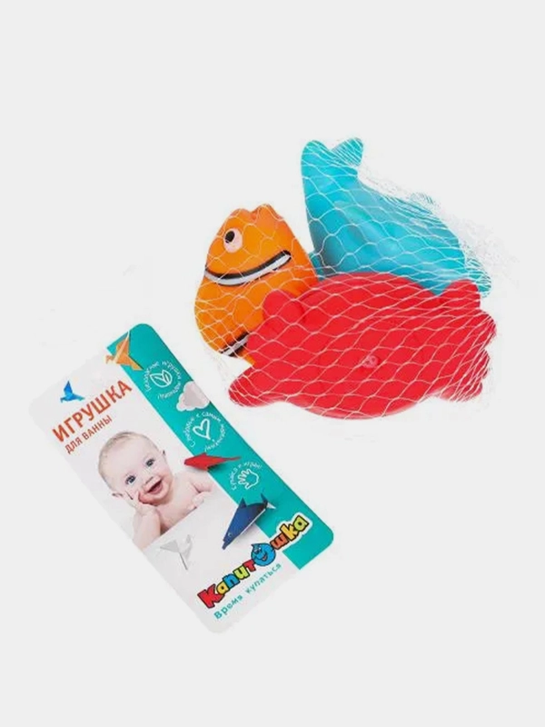 Игрушка для ванной Капитошка, рыбки, 3 штуки