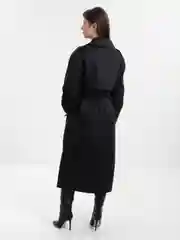 Черный тренч женский длинный, оверсайз