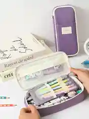 Лавандовый пенал школьный, пенал для школы, для девочки и мальчика, косметичка