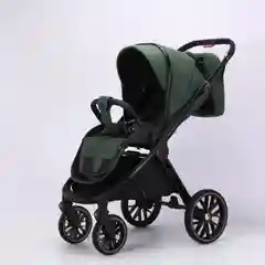 Тёмно-зелёный коляска 2в1 Voagax Tegra экокожа