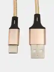 Золотой кабель для быстрой зарядки и передачи данных 1м, Шнур Lightning / Type-C / Micro USB