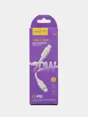 Белый кабель для зарядки Hoco X96 Hyper Lightning 8-pin - USB-C, 2.4А, PD20W, PVC (Apple)