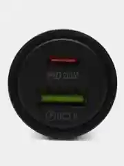 Черный автомобильное зарядное устройство HOCO Z52 Spacious 1xUSB, 1xUSB-C, 3А, 38W, PD20W, QC3.0