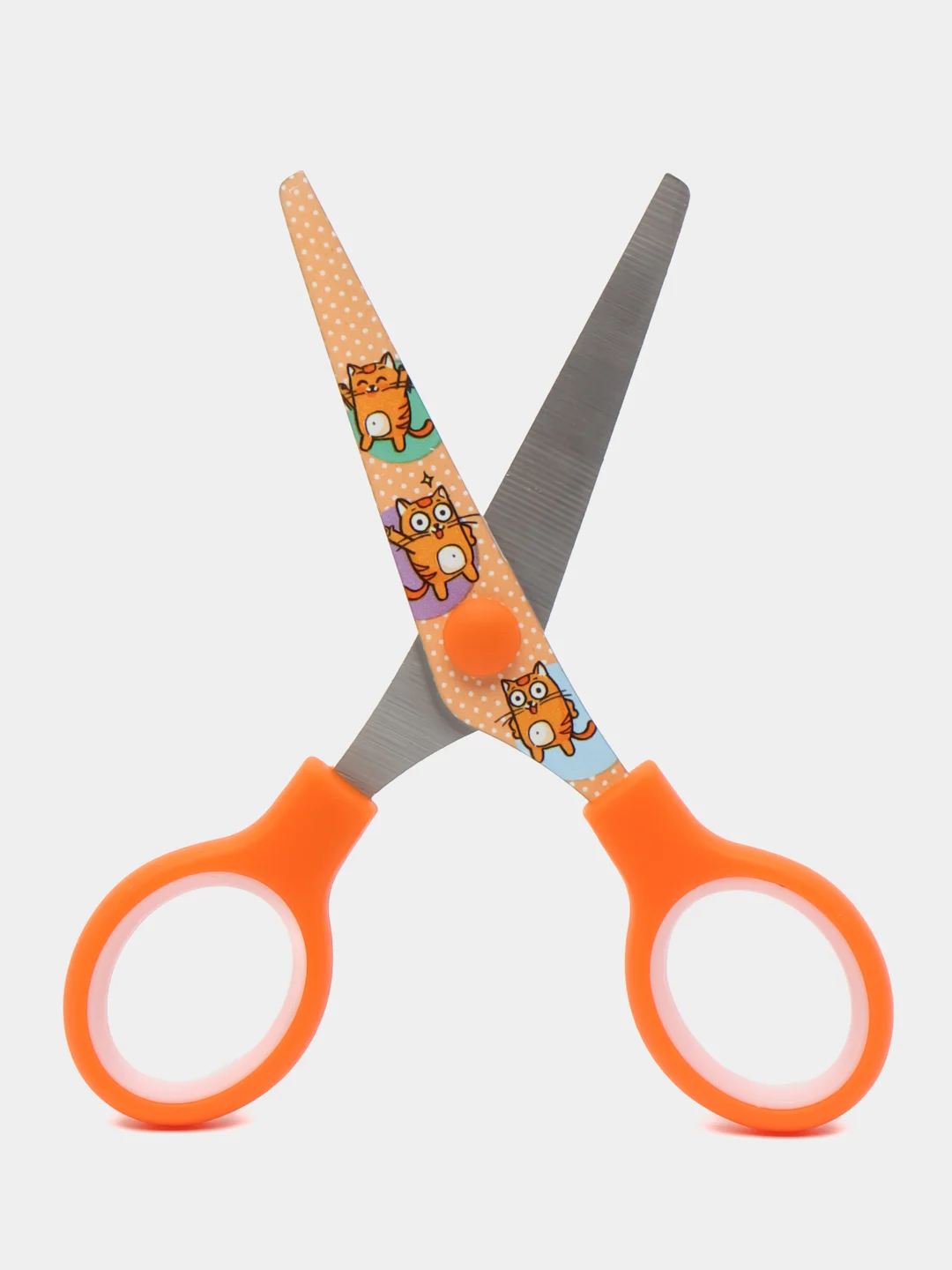Ножницы канцелярские детские Brauberg Kids Котики, 238351, безопасные для бумаги, 130 мм