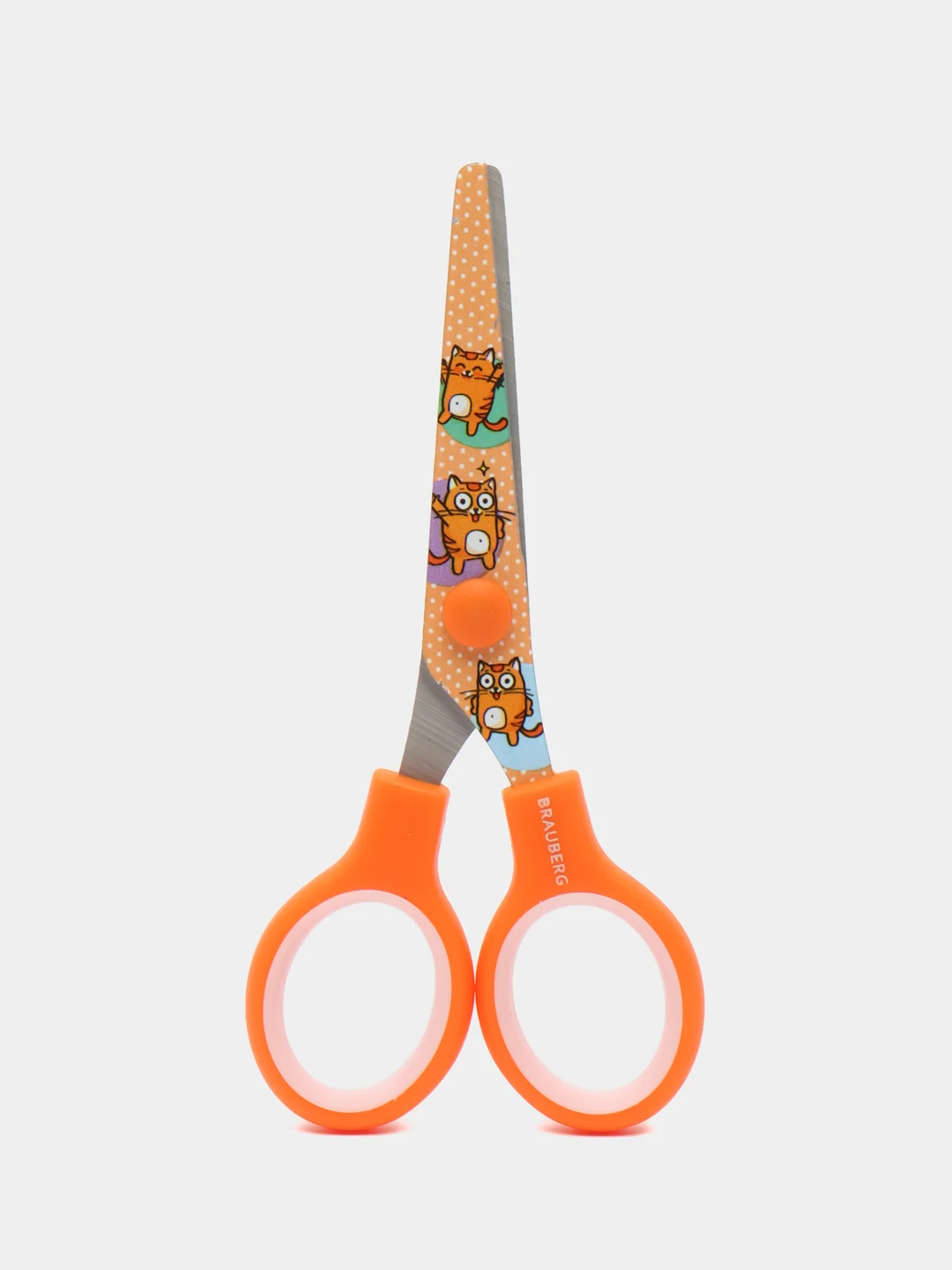 Ножницы канцелярские детские Brauberg Kids Котики, 238351, безопасные для бумаги, 130 мм