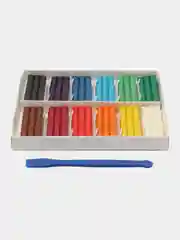 Пластилин восковой Brauberg Kids, 106495, набор 12 цв для лепки детский, 180 г, со стеком