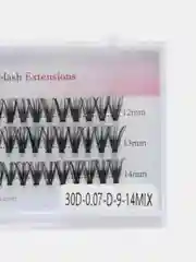 Накладные пучки mix для наращивания ресниц 30 D, обьемные микс, изгиб D