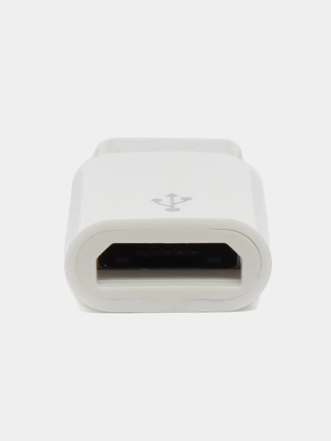Белый otg переходник с Micro USB на Type-C / ОТГ