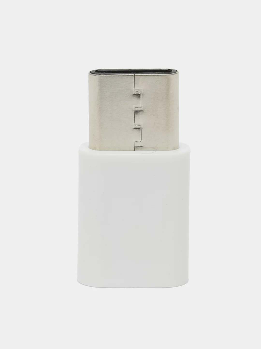 Белый otg переходник с Micro USB на Type-C / ОТГ