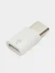 Белый otg переходник с Micro USB на Type-C / ОТГ