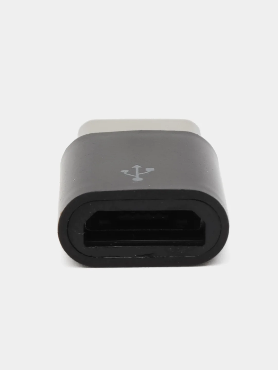 Черный otg переходник с Micro USB на Type-C / ОТГ