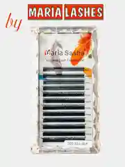 Ресницы для наращивания Maria Lashes, "Мария лашес", готовые пучки 3Д, 2d изгиб М D L C 0,07