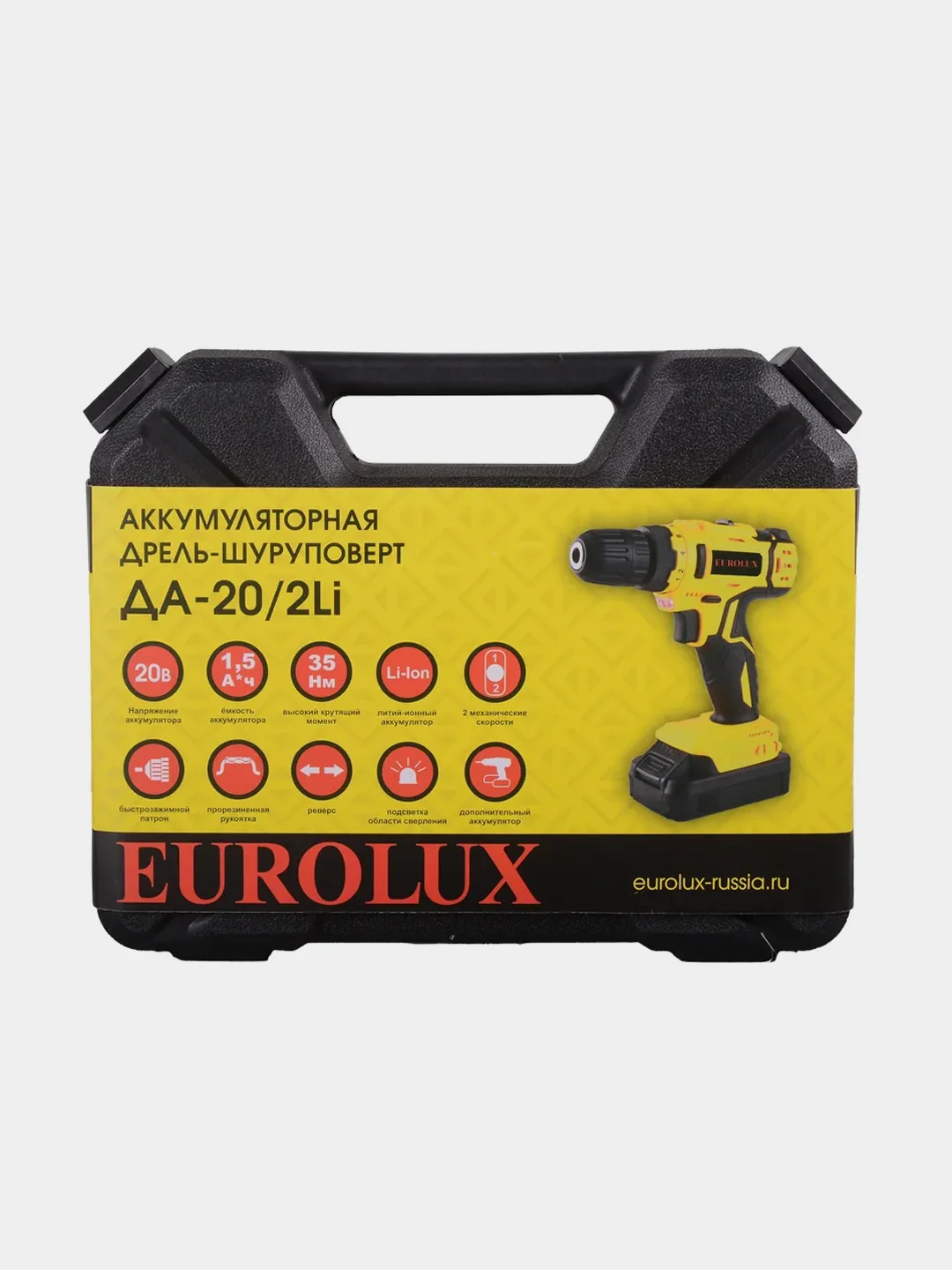 Дрель-шуруповерт аккумуляторная ДА-20/2Li Eurolux