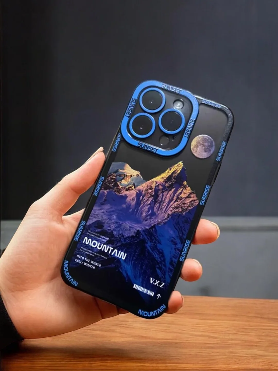 Голубой чехол для iPhone 11, 12, 13, 14, 15, 16 Pro Max Plus, XR, с принтом, защитой камеры айфон