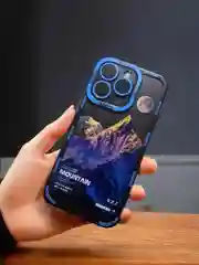 Голубой чехол для iPhone 11, 12, 13, 14, 15, 16 Pro Max Plus, XR, с принтом, защитой камеры айфон