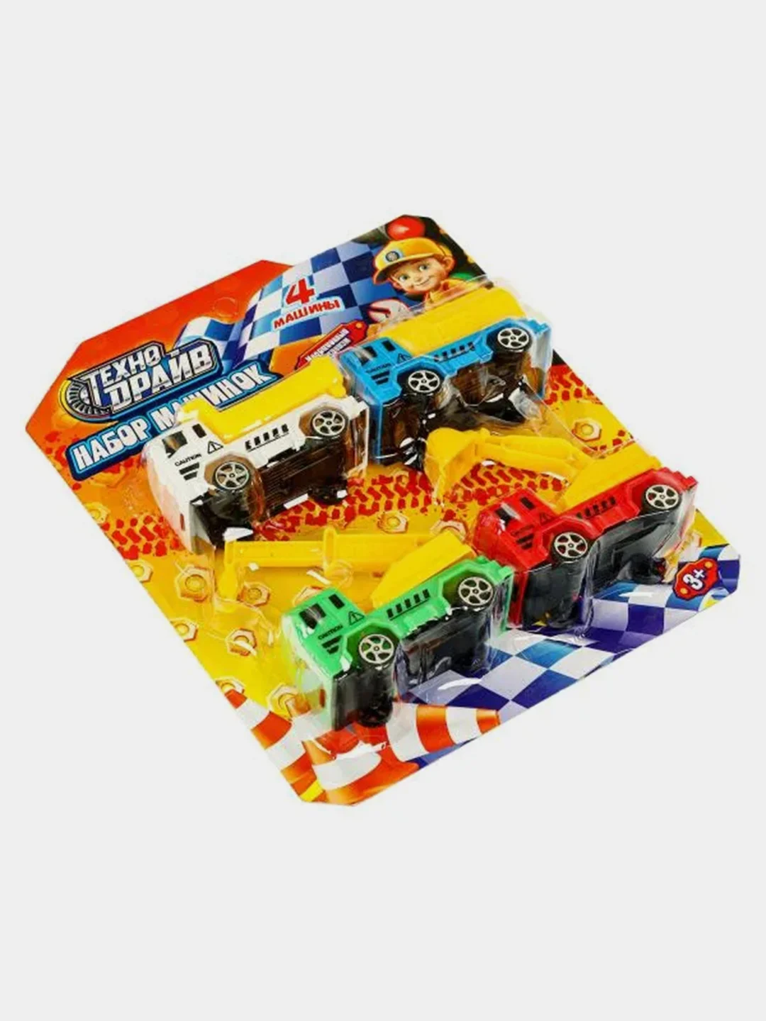 Игрушка Технодрайв "Набор машинок", 4 штуки