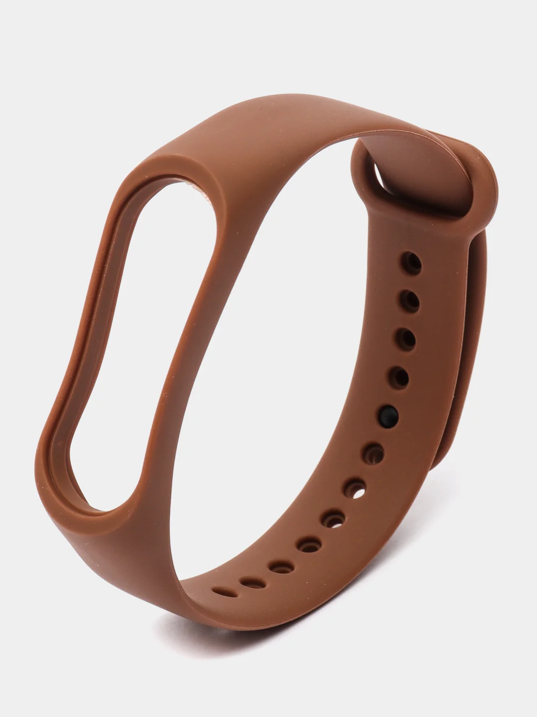 Коричневый силиконовый ремешок для Xiaomi Mi Band 5/6/7 ксяоми ми бэнд
