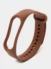 Коричневый силиконовый ремешок для Xiaomi Mi Band 5/6/7 ксяоми ми бэнд