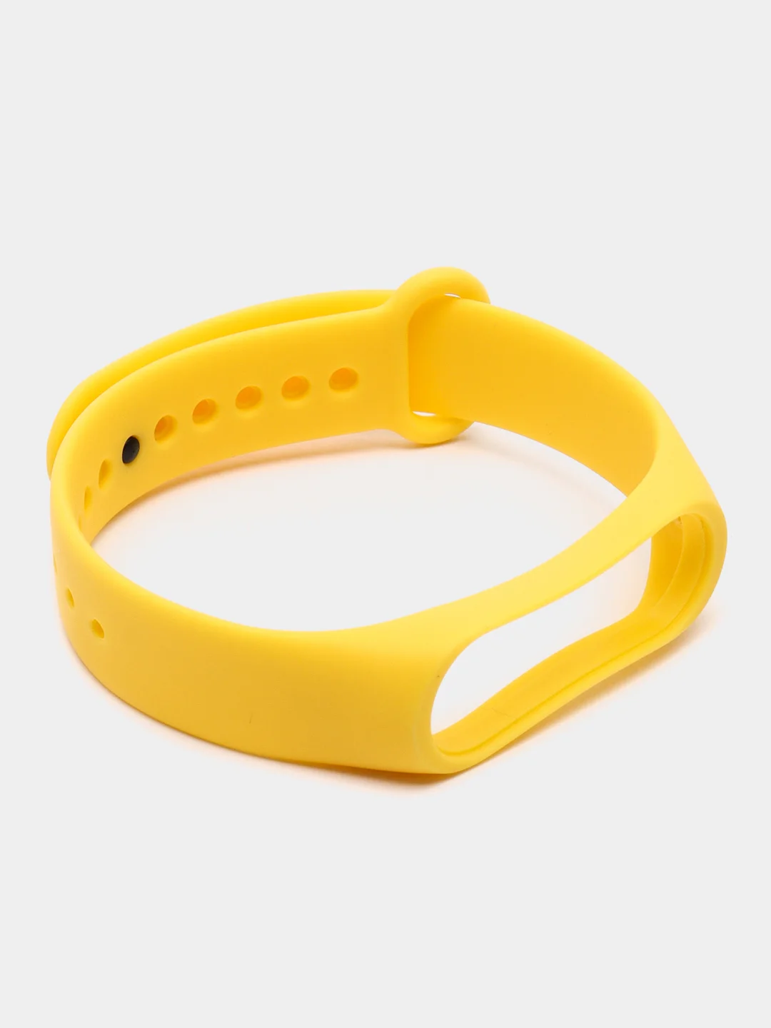 Желтый силиконовый ремешок для Xiaomi Mi Band 5/6/7 ксяоми ми бэнд