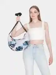 Зелёный хаки сумка хобо женская через плечо