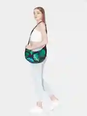 Зеленый сумка хобо женская через плечо