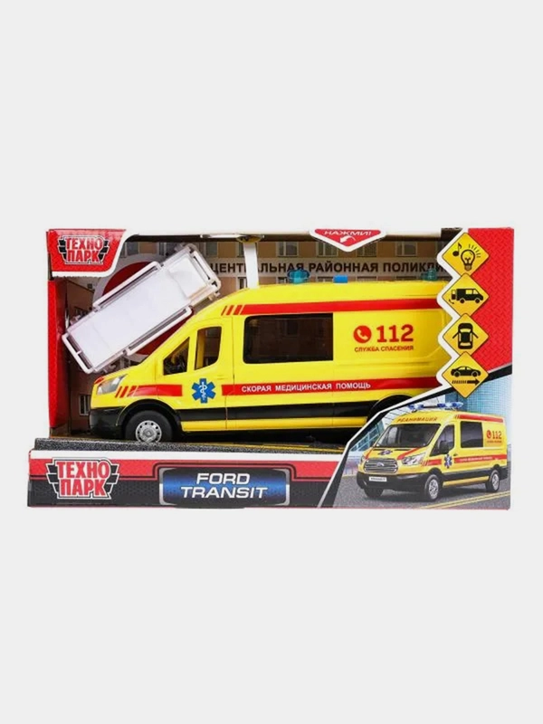 Игрушка Технопарк "Машина  FORD TRANSIT РЕАНИМАЦИЯ", 22.5см
