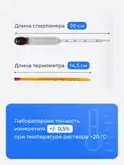 Набор ареометров для самогона, профессиональный, пластик