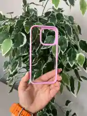 Розовый прозрачный чехол для Apple iPhone 16 Pro / Айфон 16 Про с силиконовым кантом Crystal Case