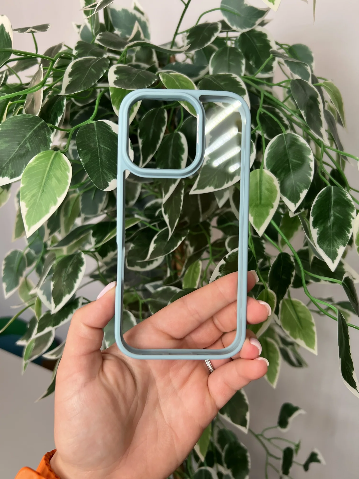 Зеленый прозрачный чехол для Apple iPhone 16 Pro MAX с силиконовым кантом Crystal Case