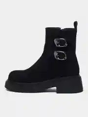 Угольный женские ботинки, осенние