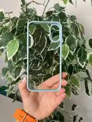 Зеленый прозрачный чехол для Apple iPhone 16 Plus / Айфон 16 + с силиконовым кантом Crystal Case