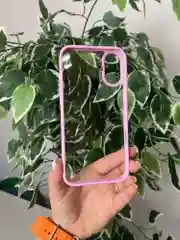 Розовый прозрачный чехол для Apple iPhone 16 Plus / Айфон 16 + с силиконовым кантом Crystal Case