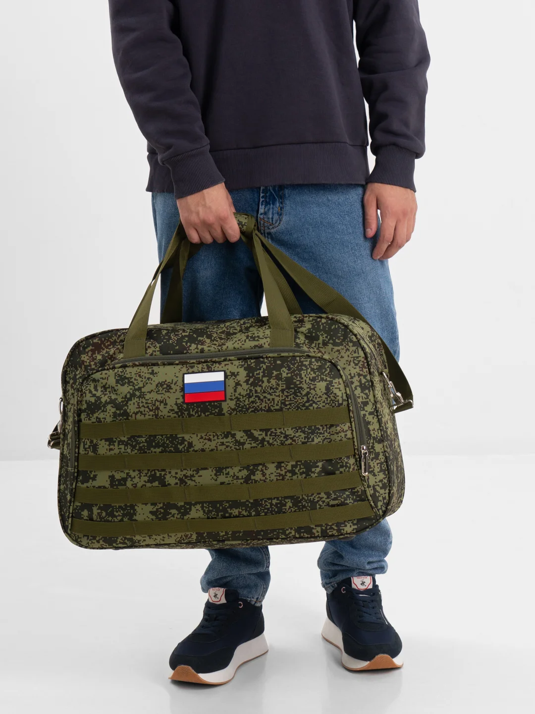 Хаки сумка дорожная размеры 55х35х17 см