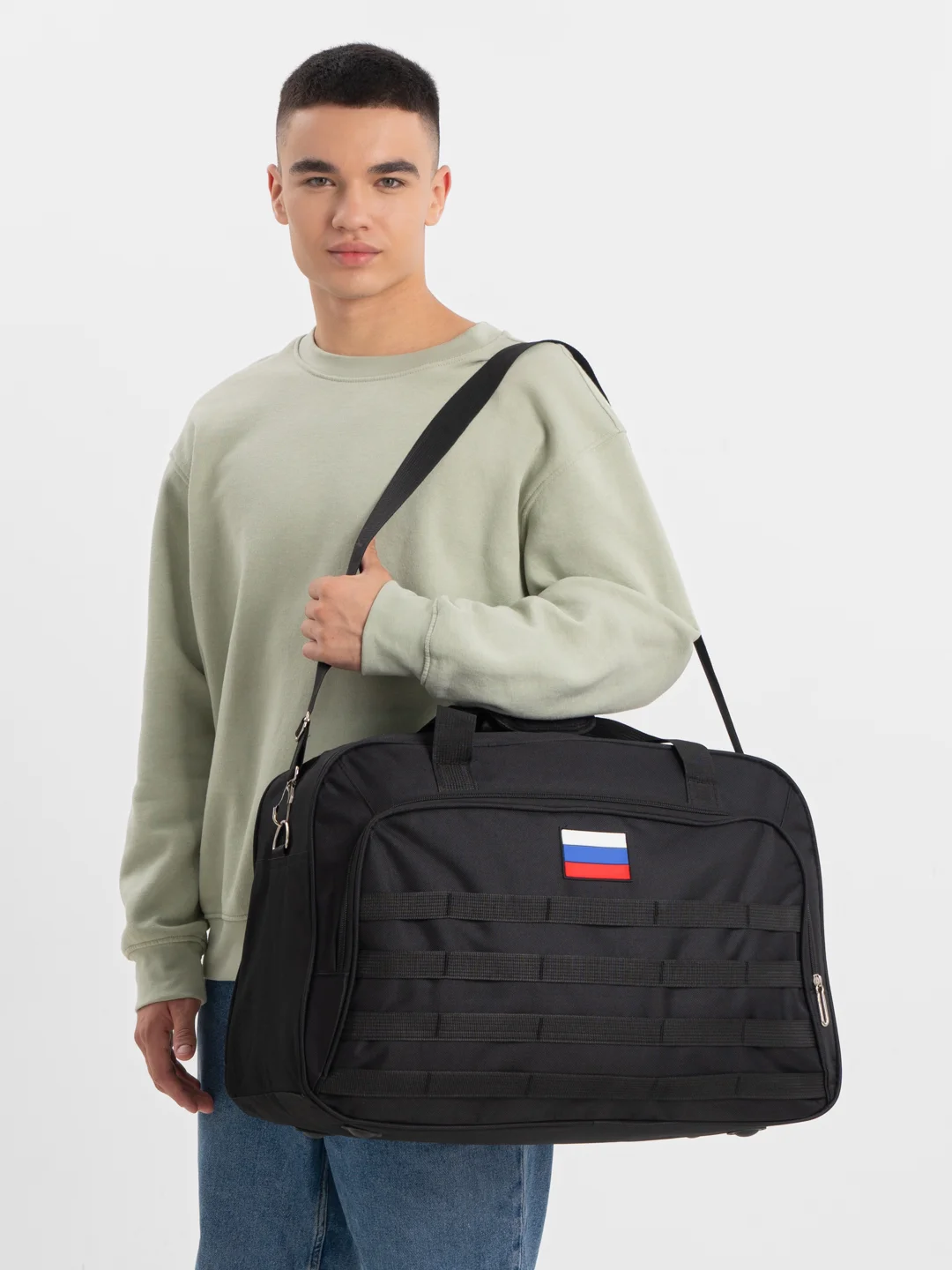 Черный сумка дорожная размеры 55х35х17 см