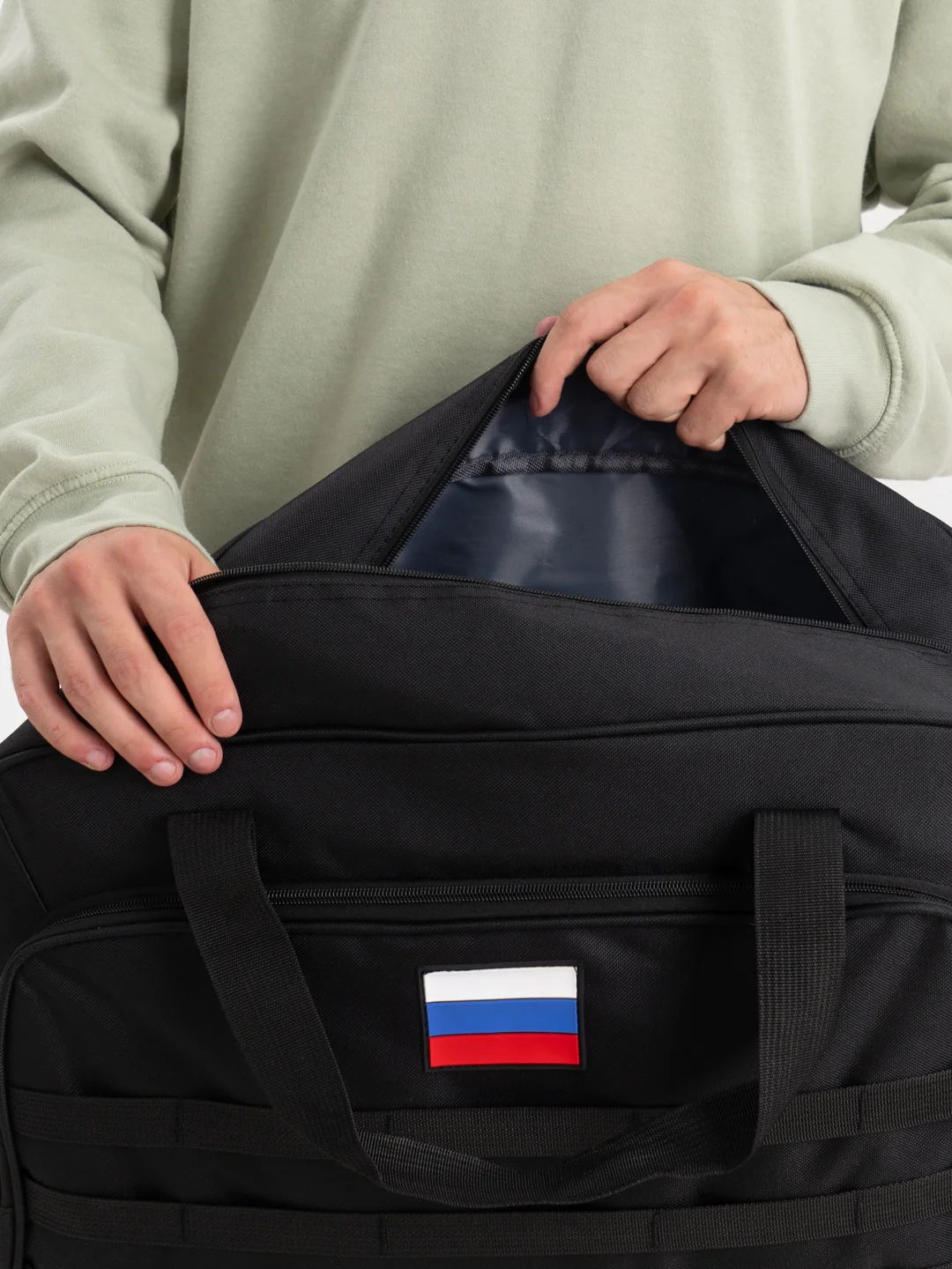 Черный сумка дорожная размеры 55х35х17 см