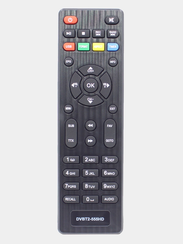 Пульт DVBT2-555HD для ресивера LUMAX