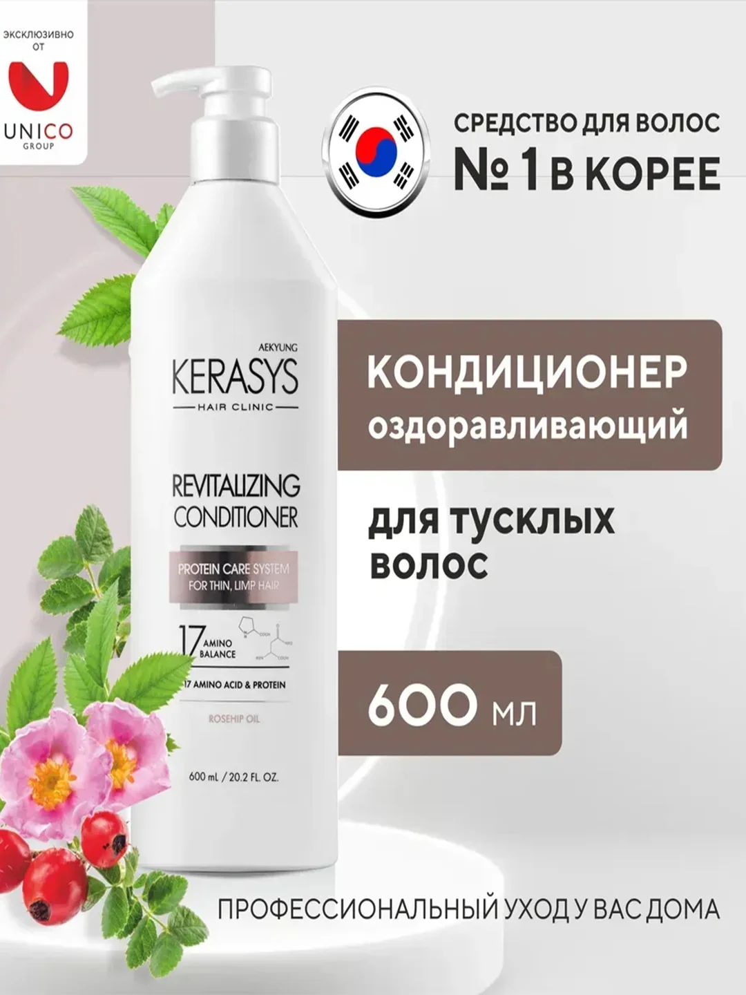 Кондиционер-бальзам для волос Kerasys Оздоравливающий, 600 мл