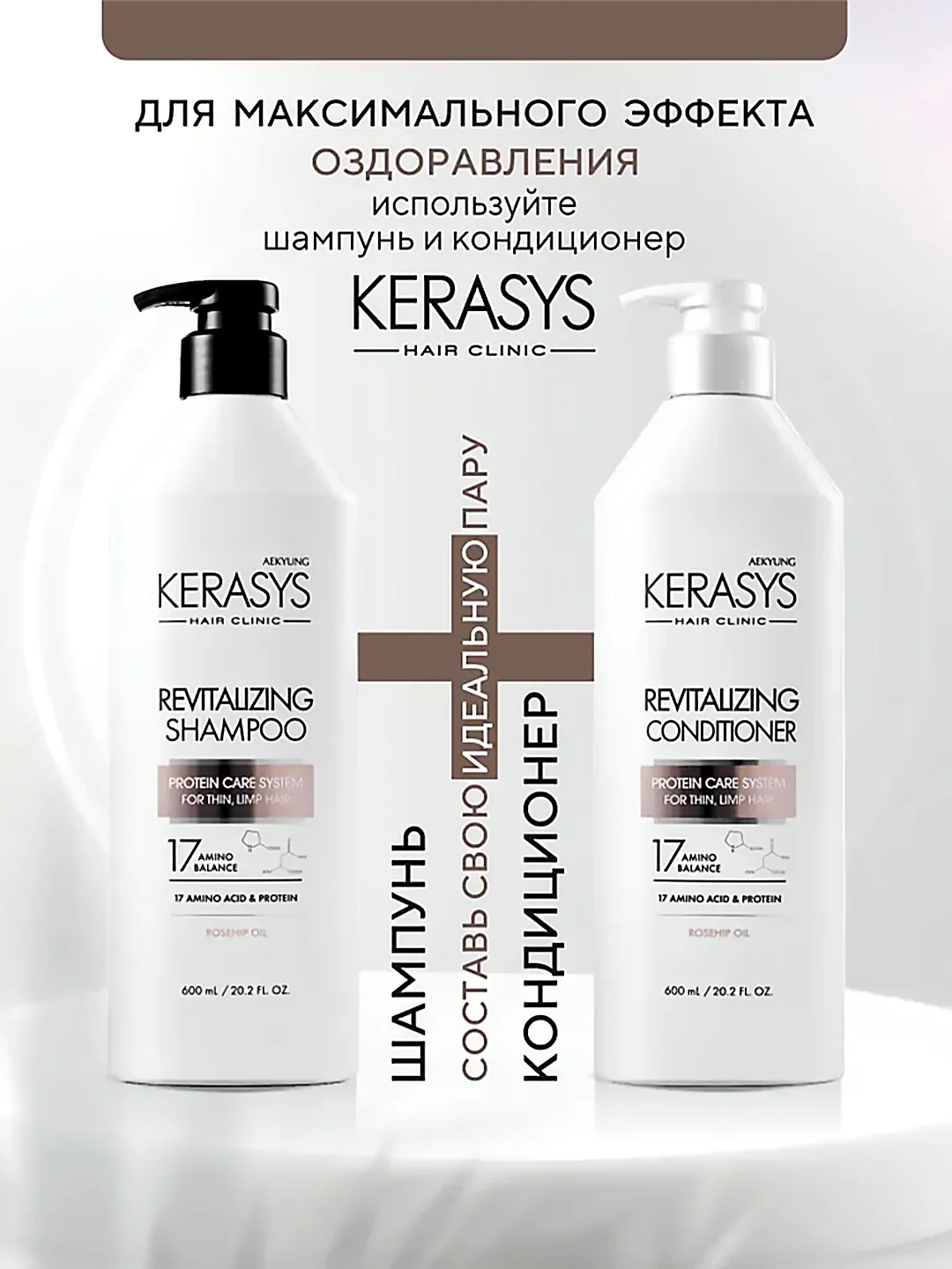 Кондиционер-бальзам для волос Kerasys Оздоравливающий, 600 мл