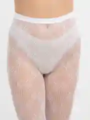 Бежевый меланж колготки женские