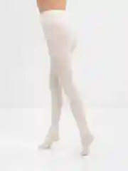 Молочный женские колготки утепленные в рубчик