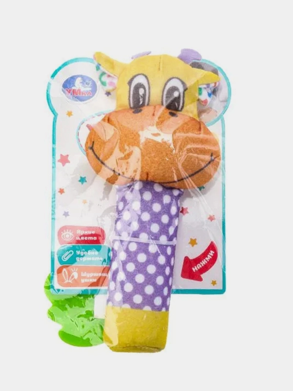 Игрушка Умка Текстильная погремушка - пищалка, до 3 лет